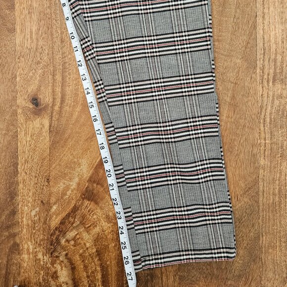 Y2K Volcom Frochickie Pants Women 30x27 Gray Plaid High Rise Ankle Fit NWT - Picture 2 of 8